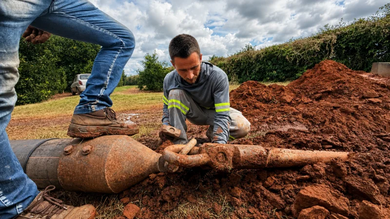 execução de obra de saneamento